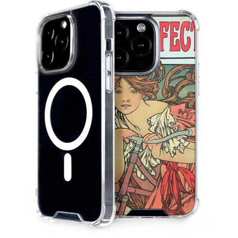 Alphonse Mucha Cycles Perfecta iPhone 15 Pro MagSafe Case