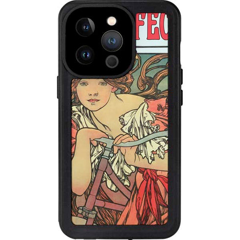 Alphonse Mucha Cycles Perfecta iPhone 14 Pro Waterproof Case