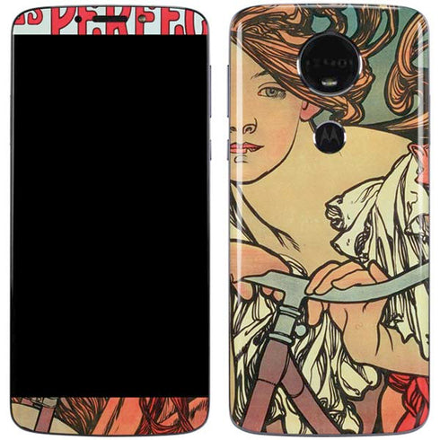 Alphonse Mucha Cycles Perfecta Moto E5 Plus Skin