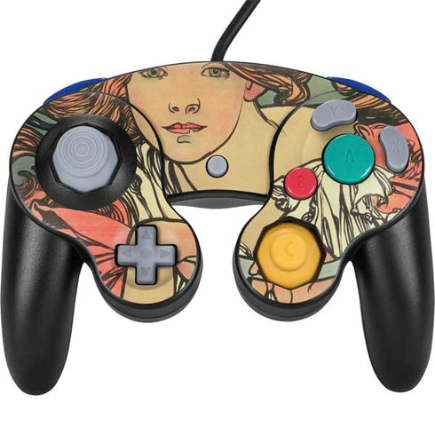 Alphonse Mucha Cycles Perfecta Nintendo GameCube Controller Skin