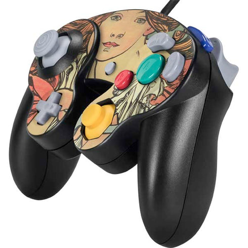 Alphonse Mucha Cycles Perfecta Nintendo GameCube Controller Skin