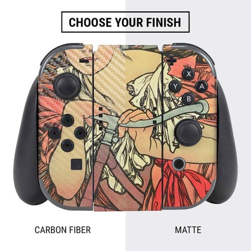 Alphonse Mucha Cycles Perfecta Nintendo Switch Bundle Skin