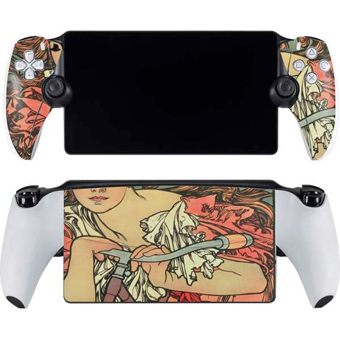 Alphonse Mucha Cycles Perfecta PlayStation Portal Remote Player Skin