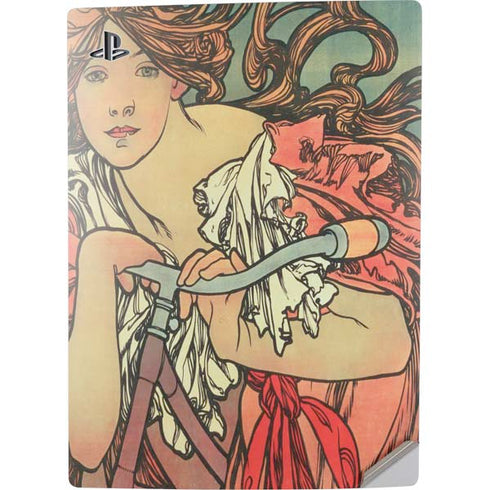 Alphonse Mucha Cycles Perfecta PS5 Digital Edition Console Skin