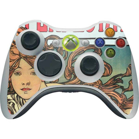 Alphonse Mucha Cycles Perfecta Xbox 360 Wireless Controller Skin