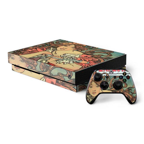 Alphonse Mucha Cycles Perfecta Xbox One X Bundle Skin