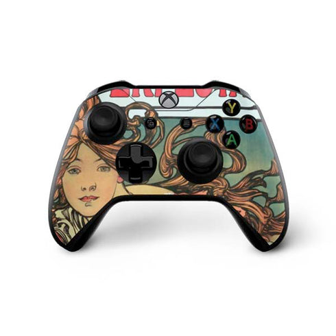 Alphonse Mucha Cycles Perfecta Xbox One X Controller Skin