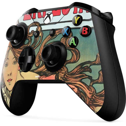 Alphonse Mucha Cycles Perfecta Xbox One X Controller Skin