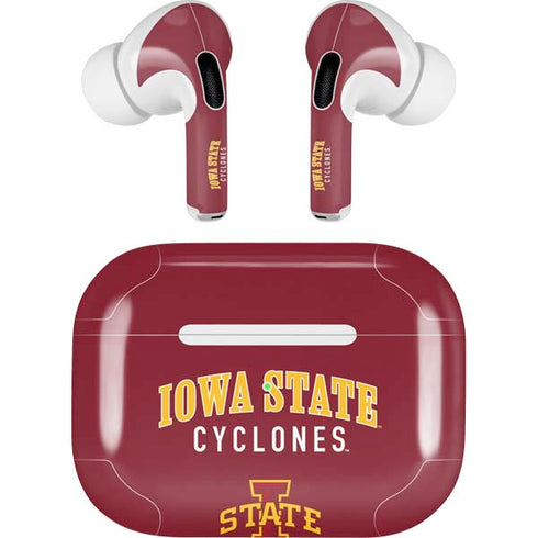 Iowa State University Collegiate Text AirPods Pro 2nd Gen Skin
