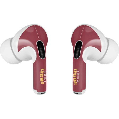 Iowa State University Collegiate Text AirPods Pro 2nd Gen Skin