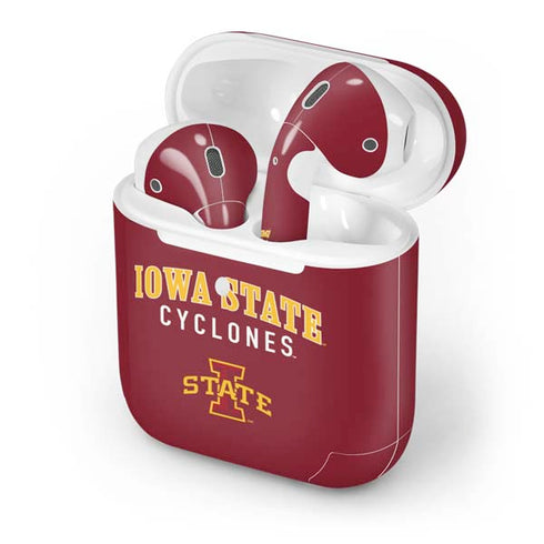 Iowa State University Collegiate Text Apple AirPods 2 Skin