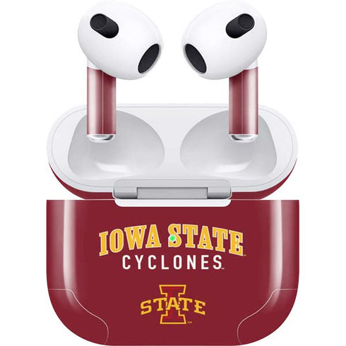 Iowa State University Collegiate Text Apple AirPods (3rd Gen 2021) Skin