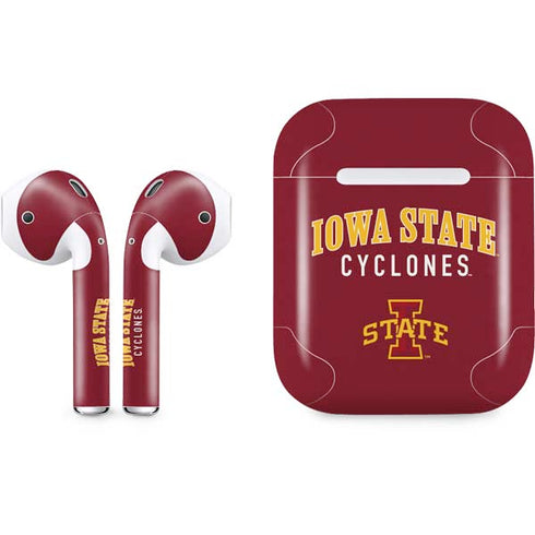 Iowa State University Collegiate Text Apple AirPods Skin