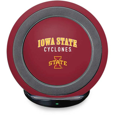 Iowa State University Collegiate Text Fast Charge Wireless Charging Stand Skin