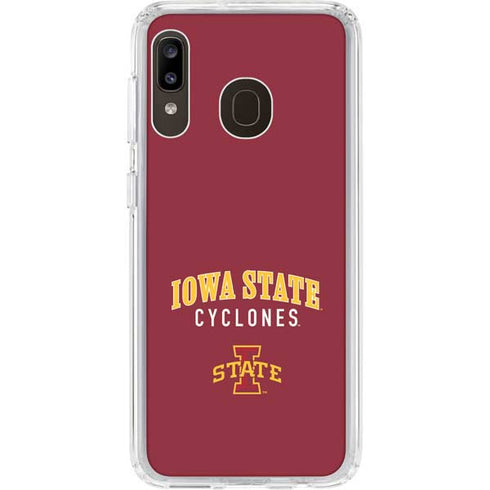 Iowa State University Collegiate Text Galaxy A20 Clear Case