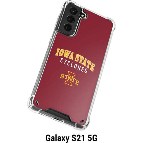 Iowa State University Collegiate Text Galaxy S21 5G Clear Case