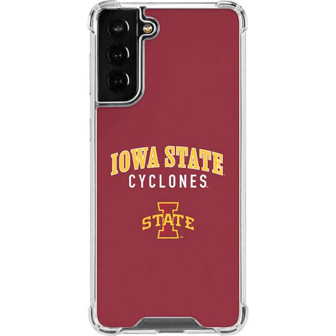 Iowa State University Collegiate Text Galaxy S21 FE Clear Case