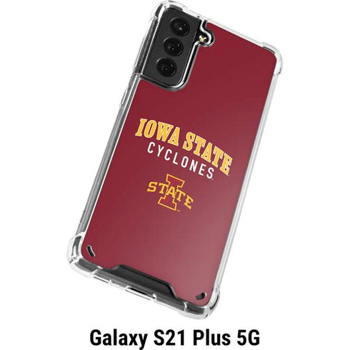Iowa State University Collegiate Text Galaxy S21 Plus 5G Clear Case