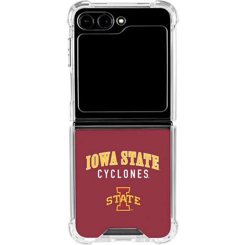 Iowa State University Collegiate Text Galaxy Z Flip5 5G Clear Case