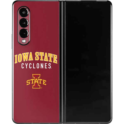 Iowa State University Collegiate Text Galaxy Z Fold3 5G Skin