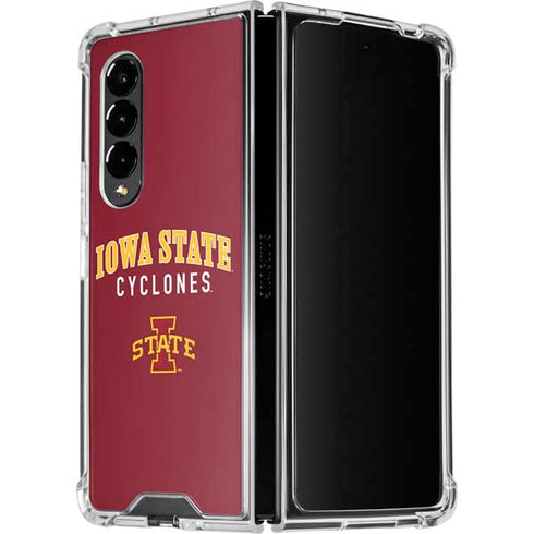 Iowa State University Collegiate Text Galaxy Z Fold4 5G Clear Case