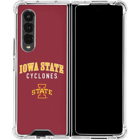Iowa State University Collegiate Text Galaxy Z Fold4 5G Clear Case