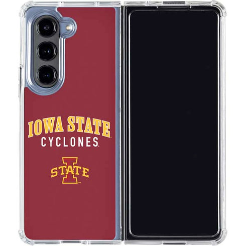 Iowa State University Collegiate Text Galaxy Z Fold5 5G Clear Case