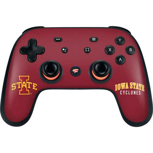 Iowa State University Collegiate Text Google Stadia Controller Skin