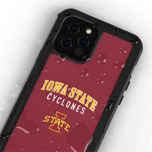 Iowa State University Collegiate Text iPhone 12 Pro Waterproof Case