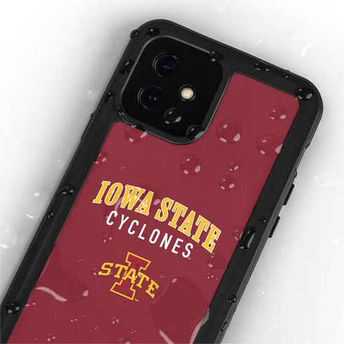 Iowa State University Collegiate Text iPhone 12 Waterproof Case