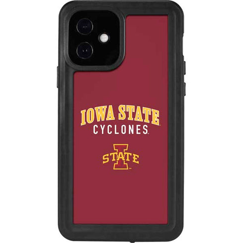 Iowa State University Collegiate Text iPhone 12 Waterproof Case