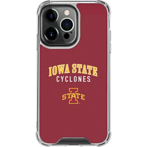 Iowa State University Collegiate Text iPhone 13 Pro Clear Case