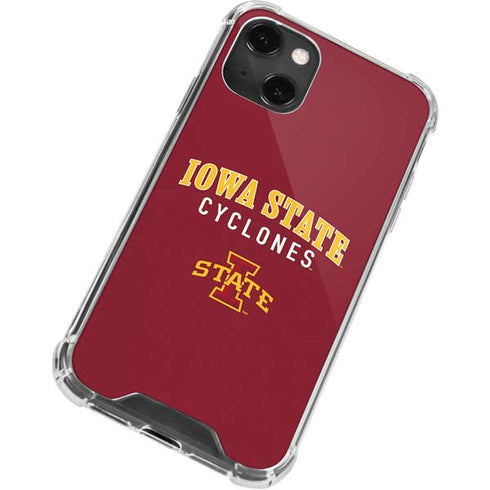 Iowa State University Collegiate Text iPhone 14 Plus Clear Case