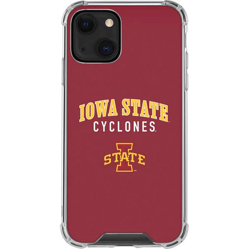 Iowa State University Collegiate Text iPhone 14 Plus Clear Case