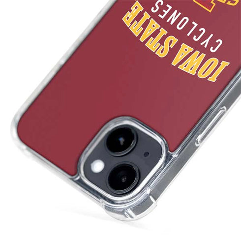 Iowa State University Collegiate Text iPhone 15 Plus MagSafe Case