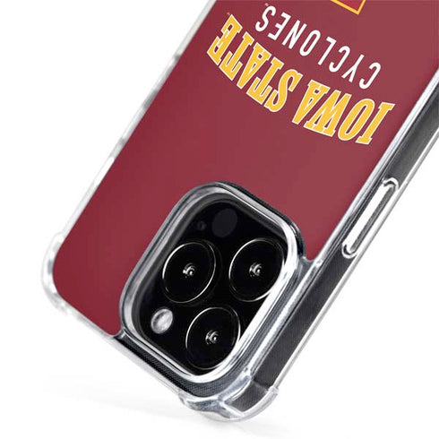 Iowa State University Collegiate Text iPhone 15 Pro MagSafe Case
