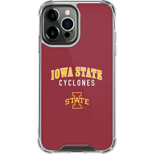 Iowa State University Collegiate Text iPhone 14 Pro Max Clear Case