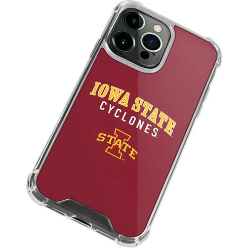 Iowa State University Collegiate Text iPhone 15 Pro Max Clear Case