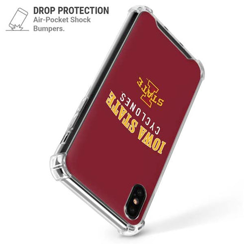 Iowa State University Collegiate Text iPhone XS Max Clear Case