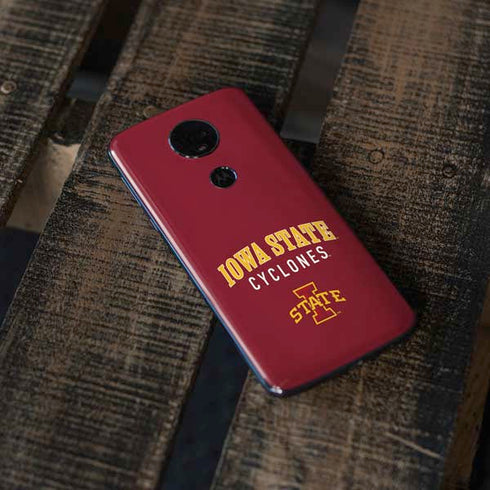 Iowa State University Collegiate Text Moto E5 Plus Skin