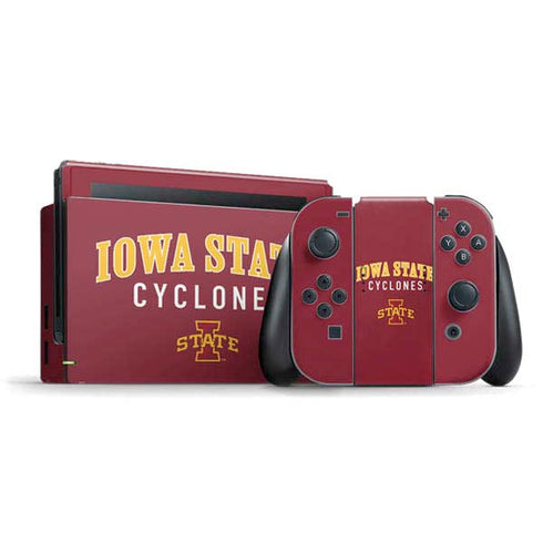 Iowa State University Collegiate Text Nintendo Switch Bundle Skin