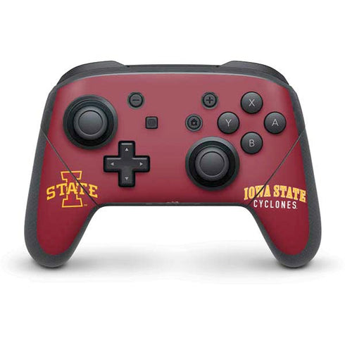 Iowa State University Collegiate Text Nintendo Switch Pro Controller Skin