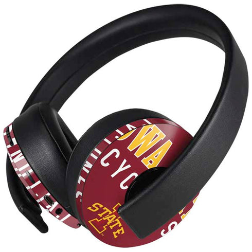 Iowa State University Collegiate Text PlayStation 4 Gold Wireless Headset Skin