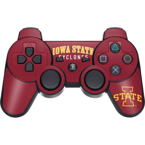 Iowa State University Collegiate Text PS3 Dual Shock wireless controller Skin