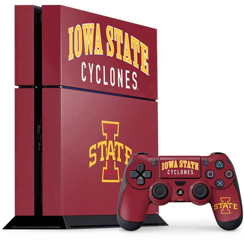Iowa State University Collegiate Text PS4 Console and Controller Bundle Skin