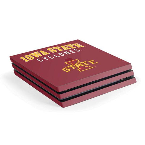Iowa State University Collegiate Text PS4 Pro Console Skin