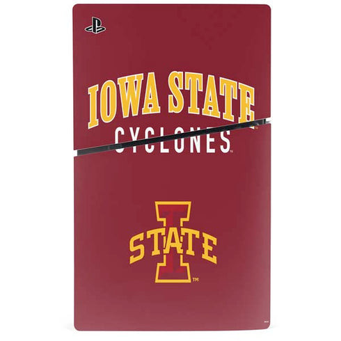 Iowa State University Collegiate Text PS5 Slim Disk Console Skin