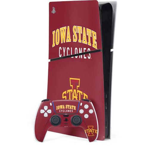 Iowa State University Collegiate Text PS5 Slim Digital Edition Console Skin