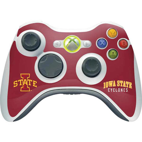 Iowa State University Collegiate Text Xbox 360 Wireless Controller Skin