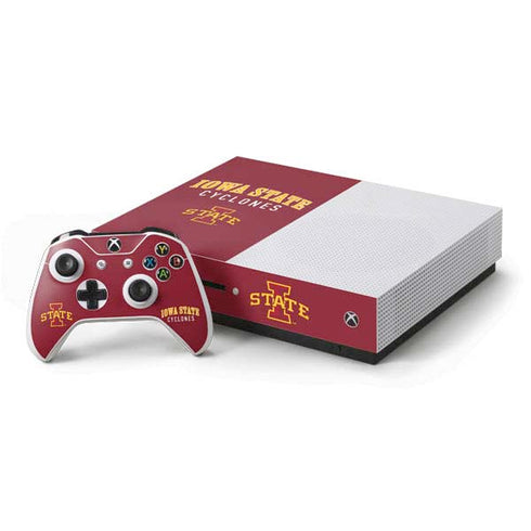 Iowa State University Collegiate Text Xbox One S Console and Controller Bundle Skin